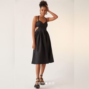 Anthropologie Maeve Bow-Back Midi Dress